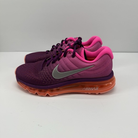 Nike Air Max 2017 Women Running Shoes 849560-502 Pink Purple Orange Sz 6 - Picture 4 of 8